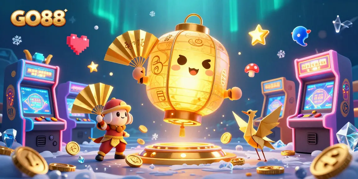 GO88's vibrant gaming scene immerses players in exciting adventures with 3D characters and glowing casino elements.