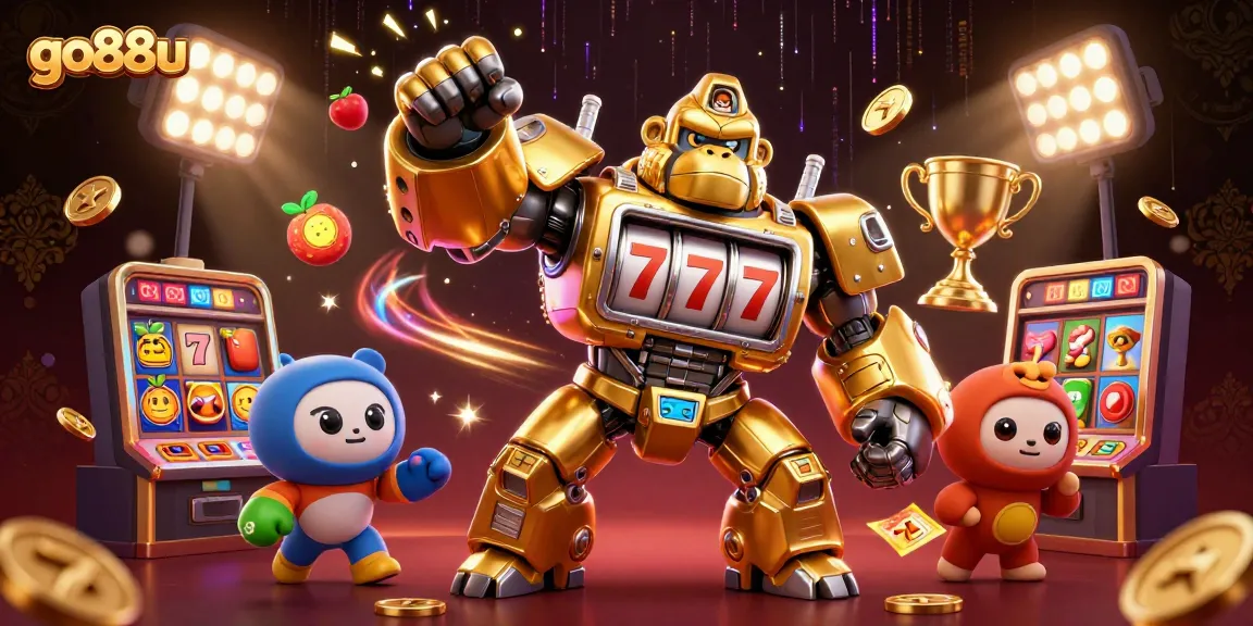 Join the excitement of go88u with a golden gorilla mech and dynamic slot elements!