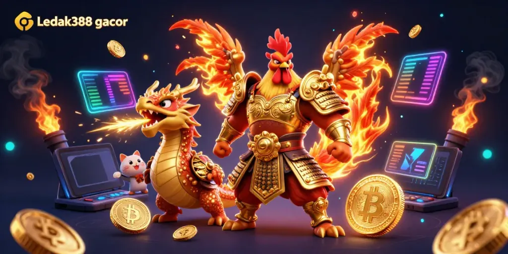 Experience exhilarating gameplay with Ledak388 gacor, featuring a vibrant casino scene.
