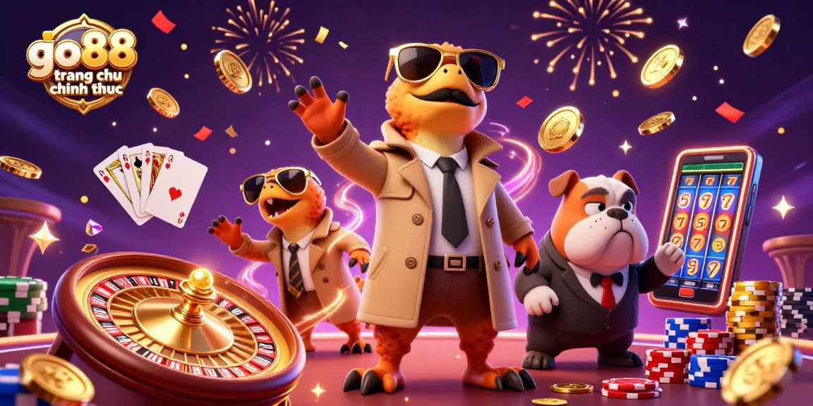 Experience thrilling gameplay at go88 trang chu chinh thuc with raptors in a trench coat trying to enter a casino lounge.