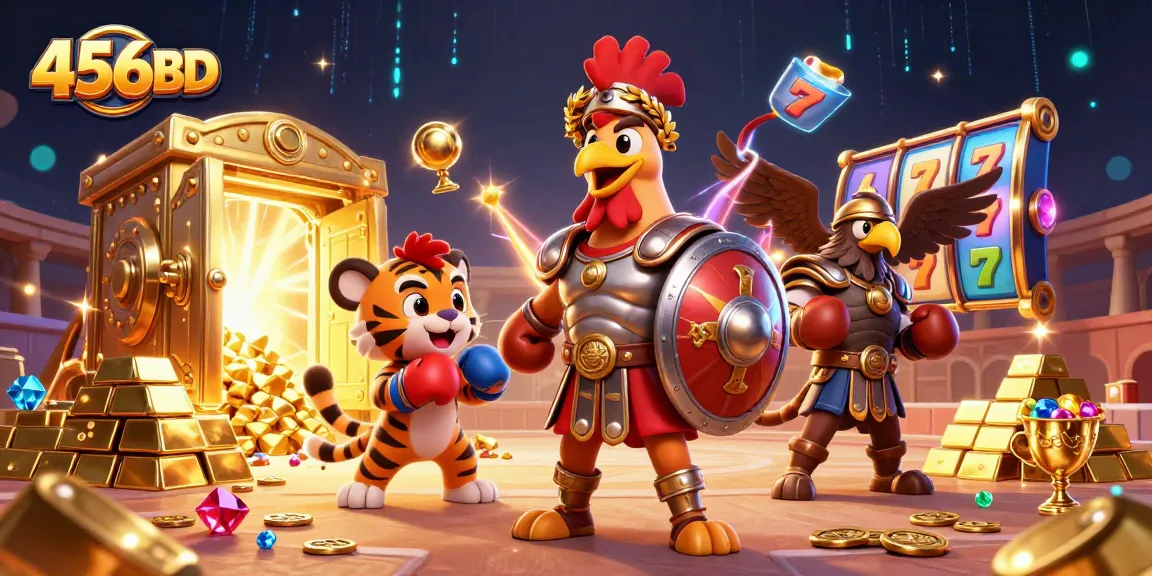 Transform your luck at 456BD with an exciting casino showdown featuring brave characters and fabulous treasures.