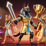 Experience thrilling gameplay with sunwin through an engaging Egyptian-themed casino scene.