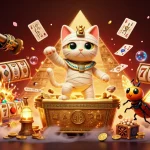 Experience thrilling slots and jackpots at gamesunwin's vibrant casino themed illustration.